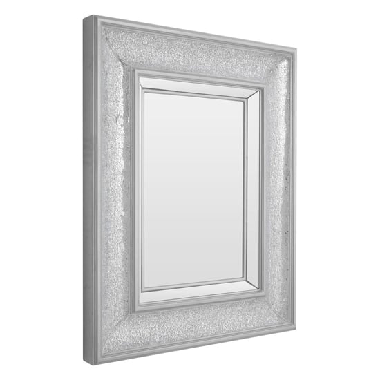 Photo of Whinny rectangular wall bedroom mirror in antique silver frame