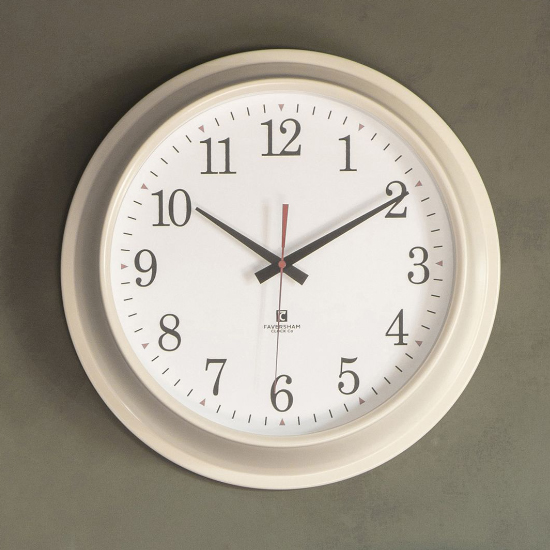 Whinstone Round Wall Clock In Cream Furniture in Fashion