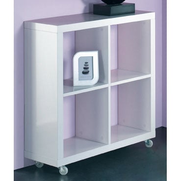 Photo of Cube wheeled display unit in white