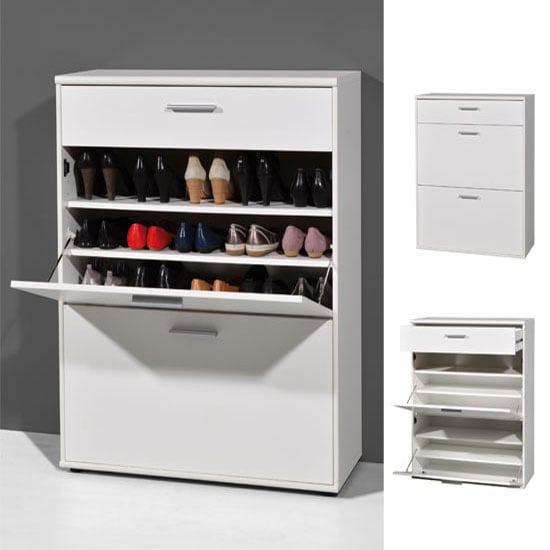 white shoe cabinet 3664 84 - Show Storage: Simplistic Ways To Display And Store Your Shoe Collection