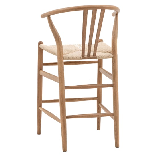 Whiten Natural Wooden Bar Chairs In Pair