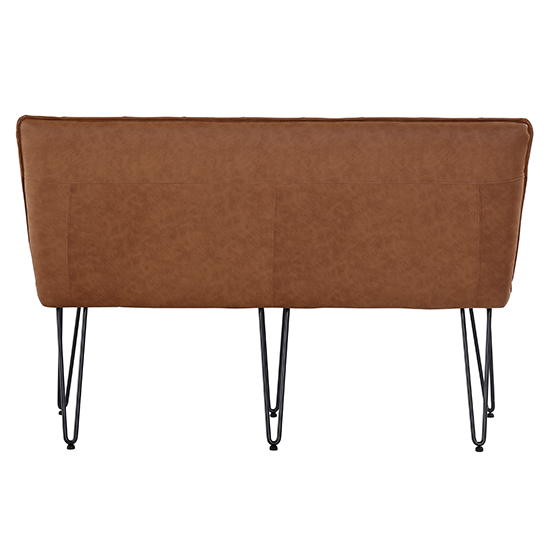 Wichita Faux Leather Medium Dining Bench In Tan Furniture in Fashion