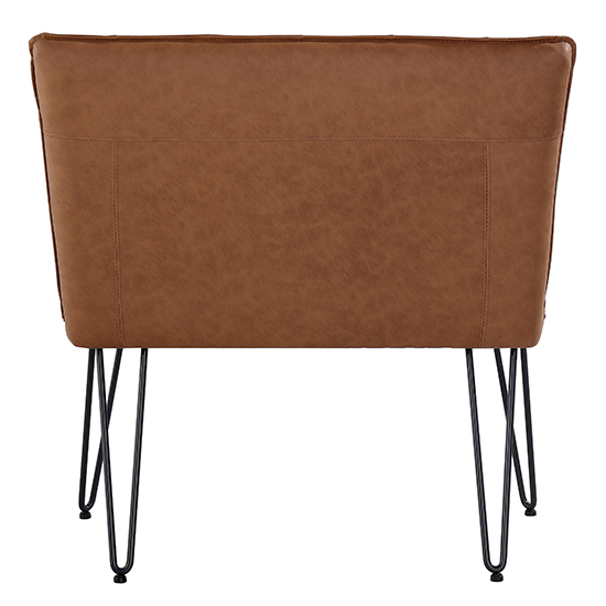Wichita Faux Leather Small Dining Bench In Tan_4