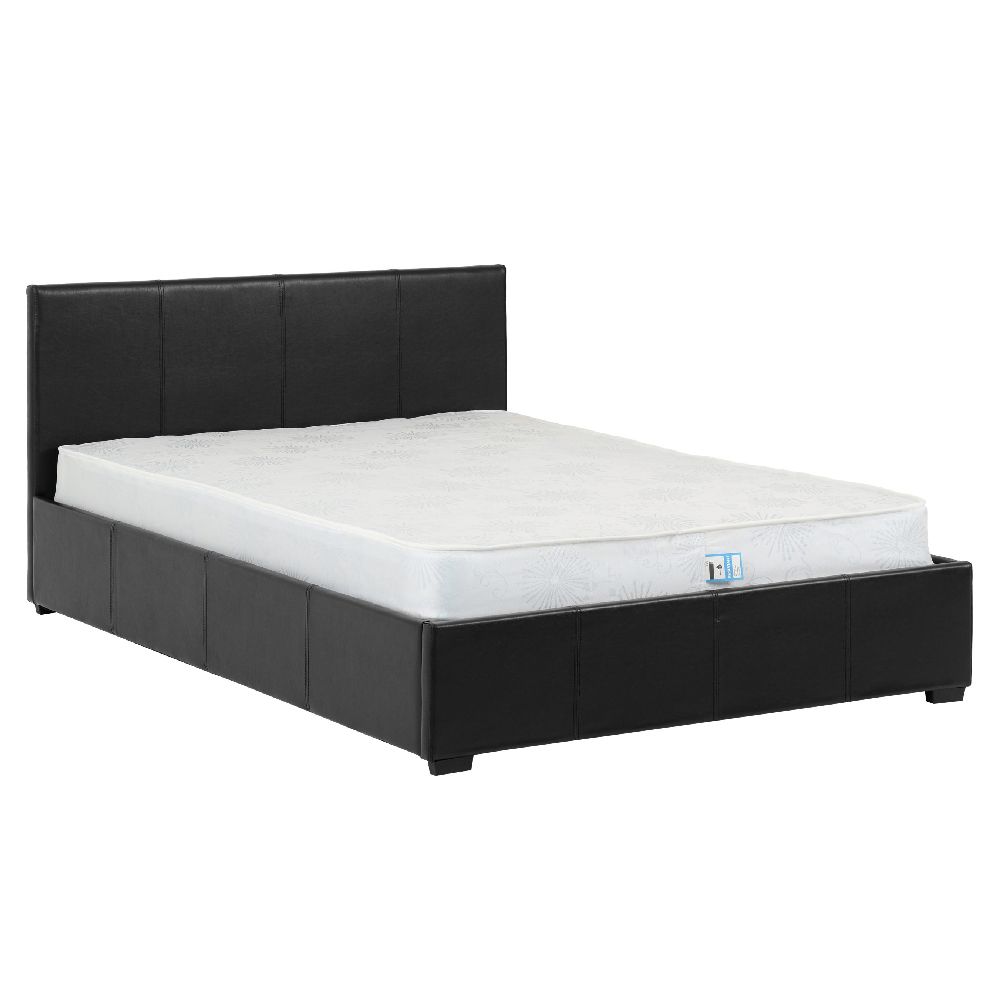 Read more about Wick faux leather storage ottoman king size bed in black