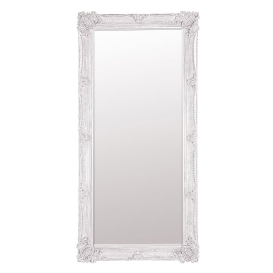Wickford Large Rectangular Leaner Floor Mirror In Cream