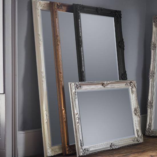 Wickford Large Rectangular Leaner Floor Mirror In Gold