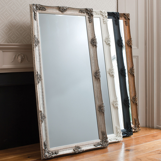 Wickford Large Rectangular Leaner Floor Mirror In Gold