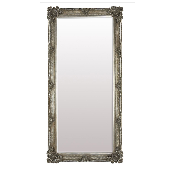 Wickford Large Rectangular Leaner Floor Mirror In Silver_4