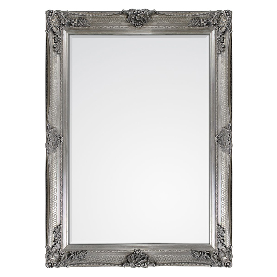 Wickford Small Rectangular Leaner Floor Mirror In Silver