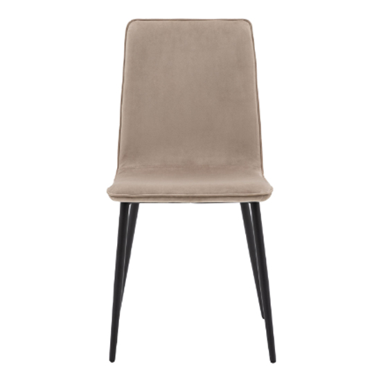 Wickham Taupe Fabric Dining Chairs In Pair