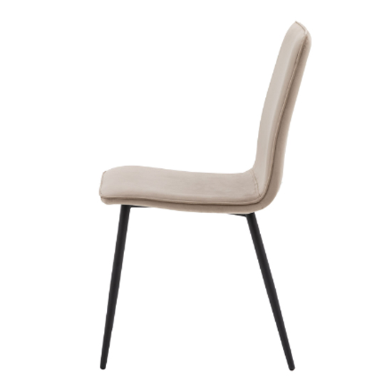 Wickham Taupe Fabric Dining Chairs In Pair