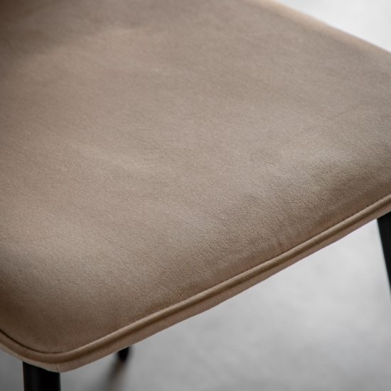 Wickham Taupe Fabric Dining Chairs In Pair