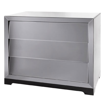 wide glass chest SOL 0047 - Use Mirrored Bedroom Furniture To Create Illusion and Space