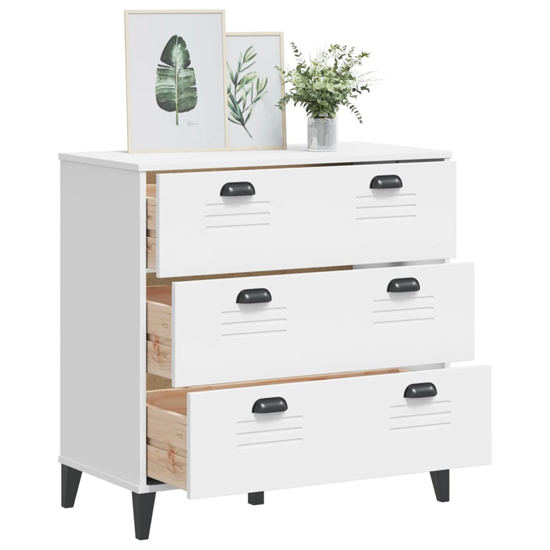 Widnes Wooden Chest Of 3 Drawers In White