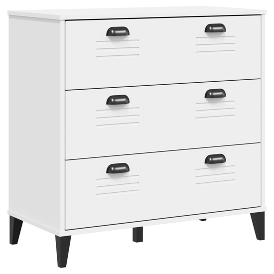 Widnes Wooden Chest Of 3 Drawers In White