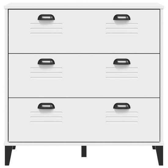 Widnes Wooden Chest Of 3 Drawers In White