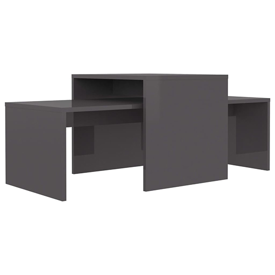 Wilde High Gloss Set Of 2 Coffee Tables In Grey_2