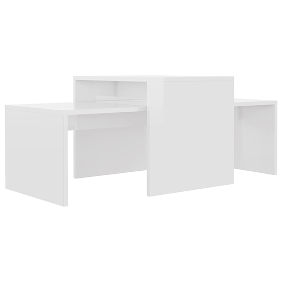 Wilde High Gloss Set Of 2 Coffee Tables In White