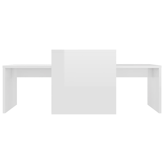 Wilde High Gloss Set Of 2 Coffee Tables In White