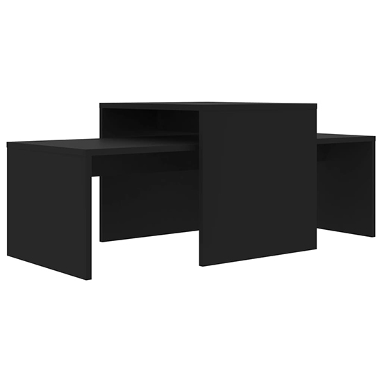 Wilde Wooden Set Of 2 Coffee Tables In Black