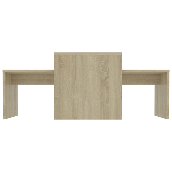Wilde Wooden Set Of 2 Coffee Tables In Sonoma Oak