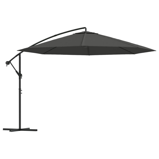 Wilder Cantilever 3.5m Polyester Fabric Parasol In Anthracite