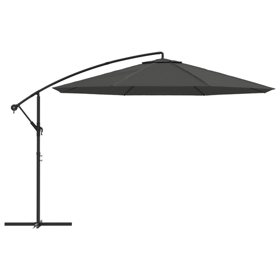 Wilder Cantilever 3.5m Polyester Fabric Parasol In Anthracite