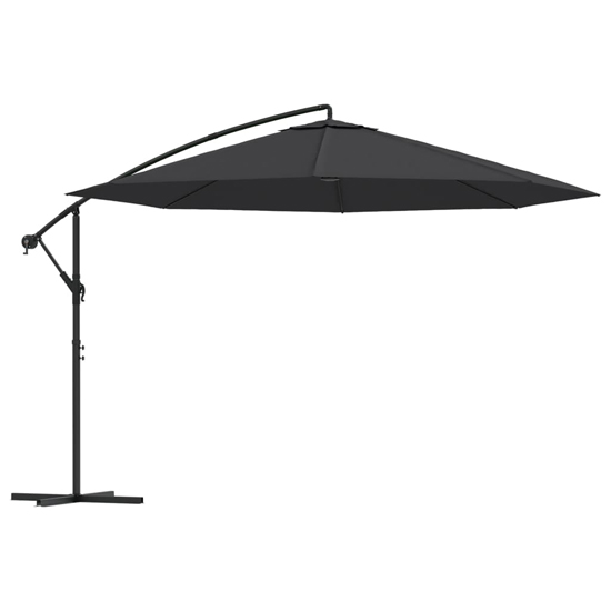 Wilder Cantilever 3.5m Polyester Fabric Parasol In Black