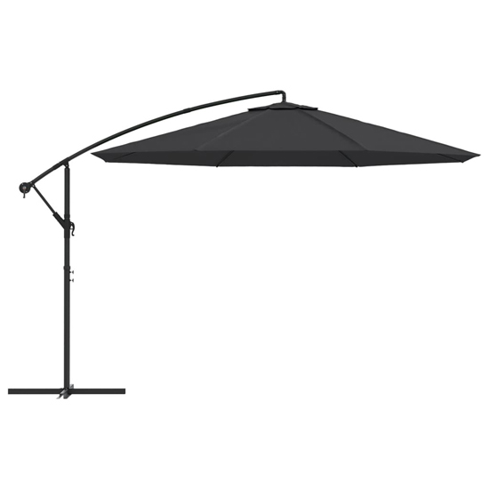 Wilder Cantilever 3.5m Polyester Fabric Parasol In Black