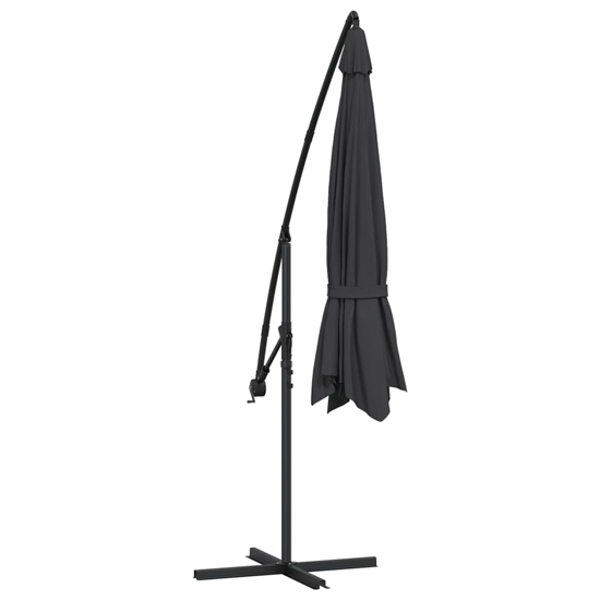 Wilder Cantilever 3.5m Polyester Fabric Parasol In Black