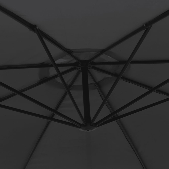 Wilder Cantilever 3.5m Polyester Fabric Parasol In Black