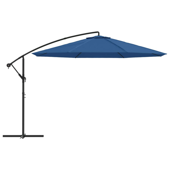 Wilder Cantilever 3.5m Polyester Fabric Parasol In Blue