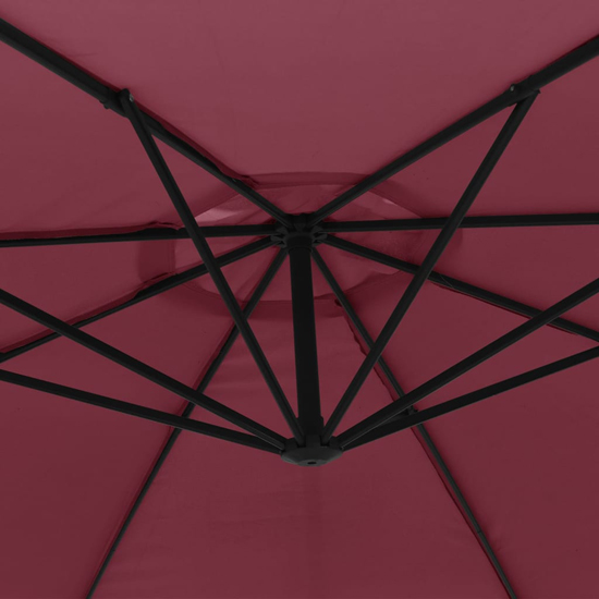 Wilder Cantilever 3.5m Polyester Fabric Parasol In Bordeaux Red