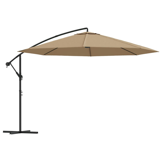 Wilder Cantilever 3.5m Polyester Fabric Parasol In Taupe