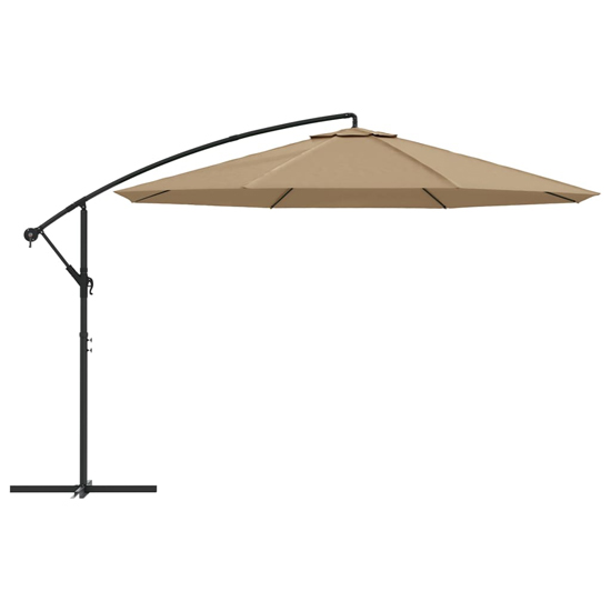 Wilder Cantilever 3.5m Polyester Fabric Parasol In Taupe