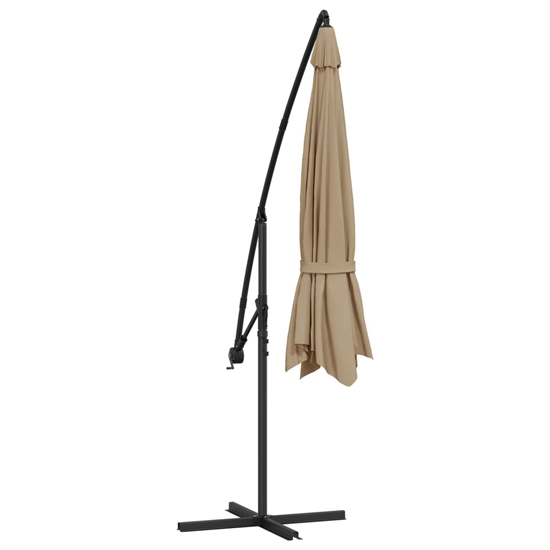 Wilder Cantilever 3.5m Polyester Fabric Parasol In Taupe
