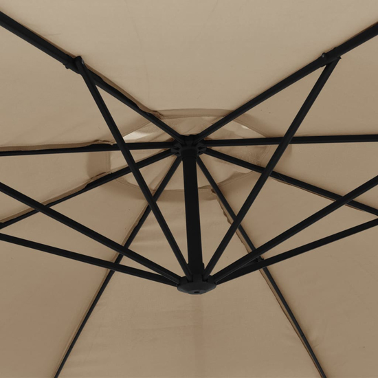 Wilder Cantilever 3.5m Polyester Fabric Parasol In Taupe