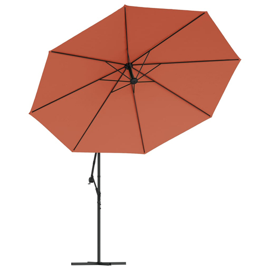 Wilder Cantilever 3.5m Polyester Fabric Parasol In Terracotta