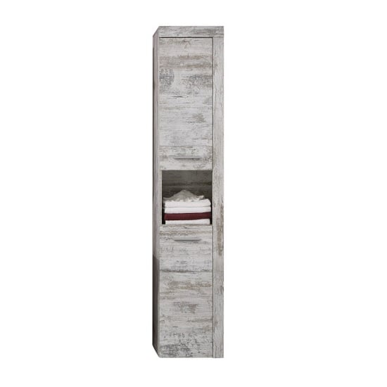 Read more about Wildon wooden tall bathroom cabinet in canyon white pine