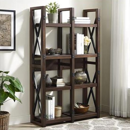 Product photograph of Welwyn Wooden Bookcase In Espresso from Furniture in Fashion