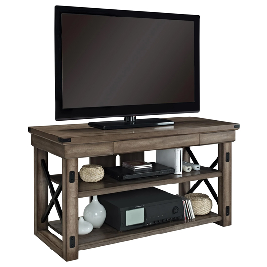 Wildwoods Wooden TV Stand Small In Rustic Grey
