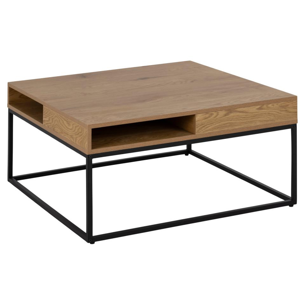 Wilf Wooden Square Coffee Table In Matt Wild Oak