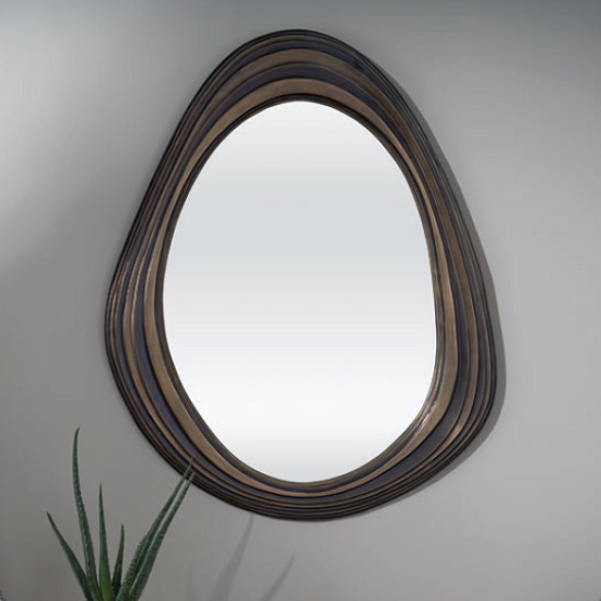 Wilkinson Modern Wall Mirror Oval In Antique Brass Furniture Wall Mirror Oval In Antique Brass