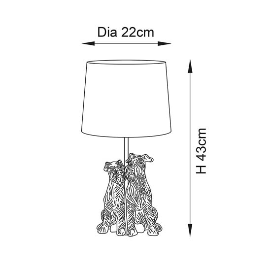 Williams Natural Fabric Shade Table Lamp With Matt Black Base