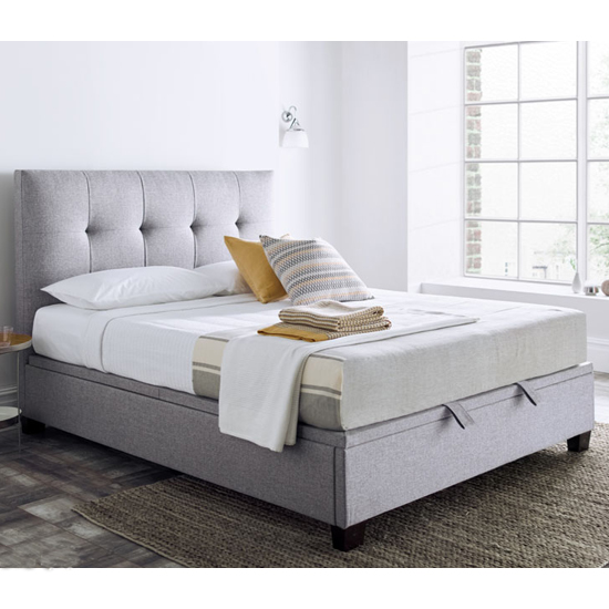 Read more about Williston marbella fabric ottoman king size bed in grey