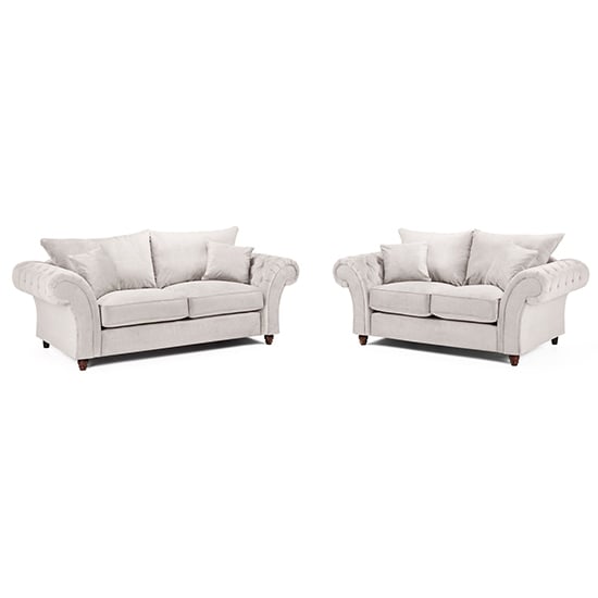 Read more about Williton fabric 3 seater and 2 seater sofa in stone