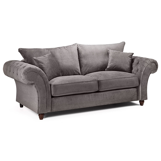 Photo of Williton fabric 3 seater sofa in dark grey