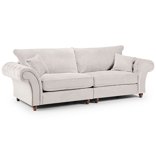 Product photograph of Williton Fabric 4 Seater Sofa In Stone from Furniture in Fashion