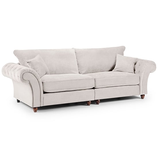 Winston Fabric 4 Seater Sofa In Stone