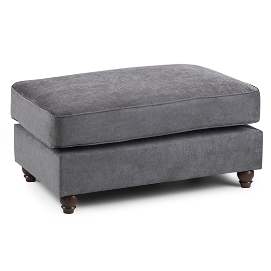 Winston Fabric Foot Stool In Grey